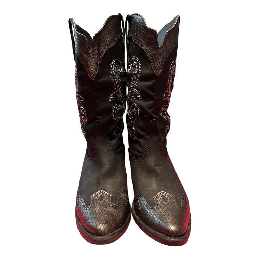 American Rag Black Faux Suede Cowboy Boots Size 7